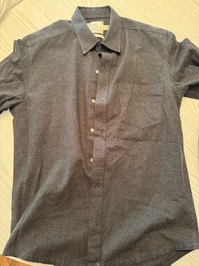 WRK Gray Short-Sleeve Button-Down Casual Shirt